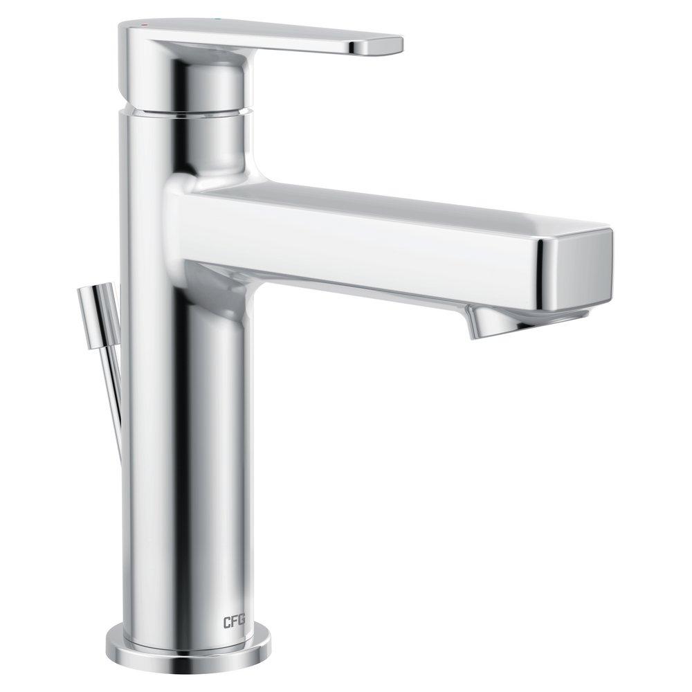 Cleveland Faucet Group Chrome Single Handle Centerset Bathroom Sink Faucet Lever Handle 