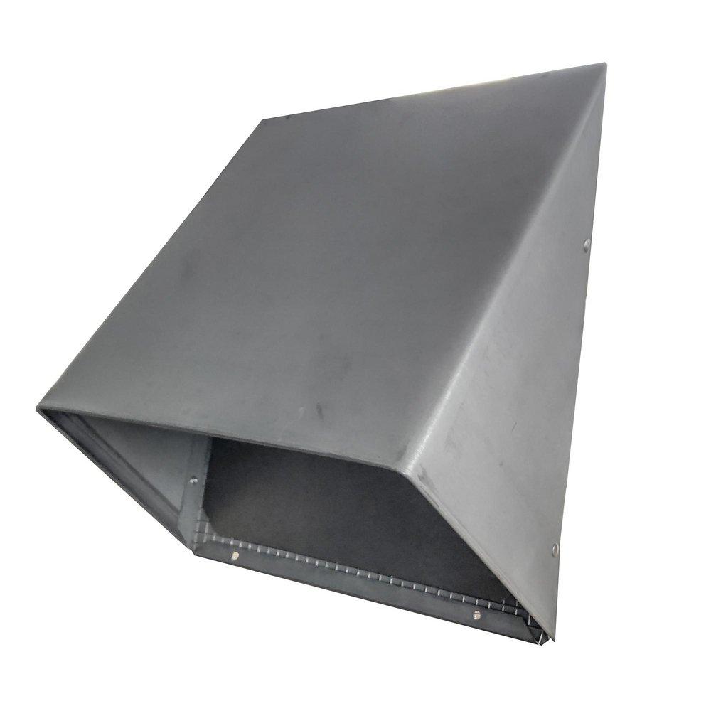 Builder's Best Dark Grey 7 x 3-3/8 x 4 in. Galvanized Steel Wall Vent 