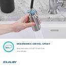 Elkay Lustrous Steel Single Handle Pull Down Kitchen Faucet 