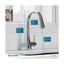 Elkay Lustrous Steel Single Handle Pull Down Kitchen Faucet 