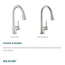 Elkay Lustrous Steel Single Handle Pull Down Kitchen Faucet 