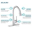 Elkay Lustrous Steel Single Handle Pull Down Kitchen Faucet 