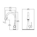 Elkay Lustrous Steel Single Handle Pull Down Kitchen Faucet 