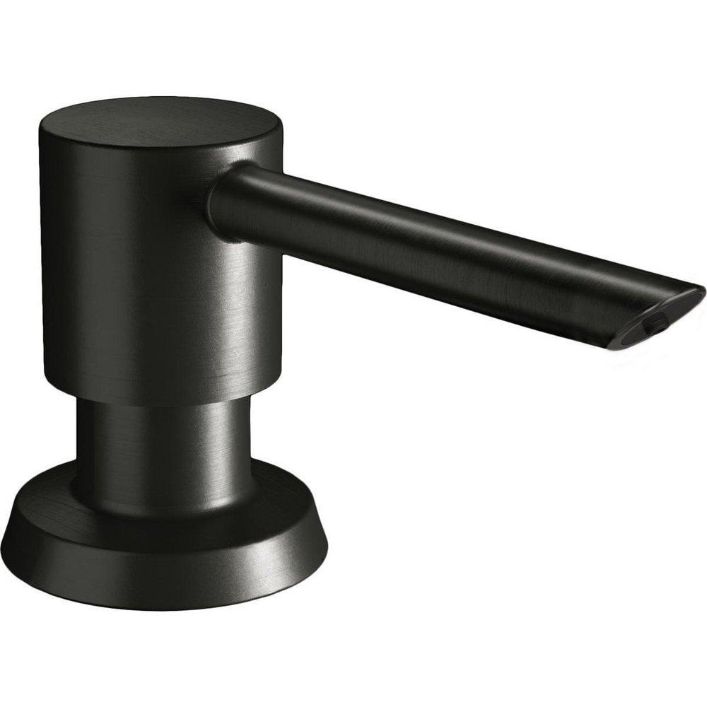 Elkay Black Stainless Deck Mount Brass and Plastic Soap Dispenser 
