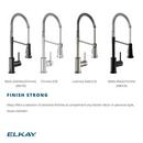Elkay Lustrous Steel Single Handle Pull Down Kitchen Faucet 
