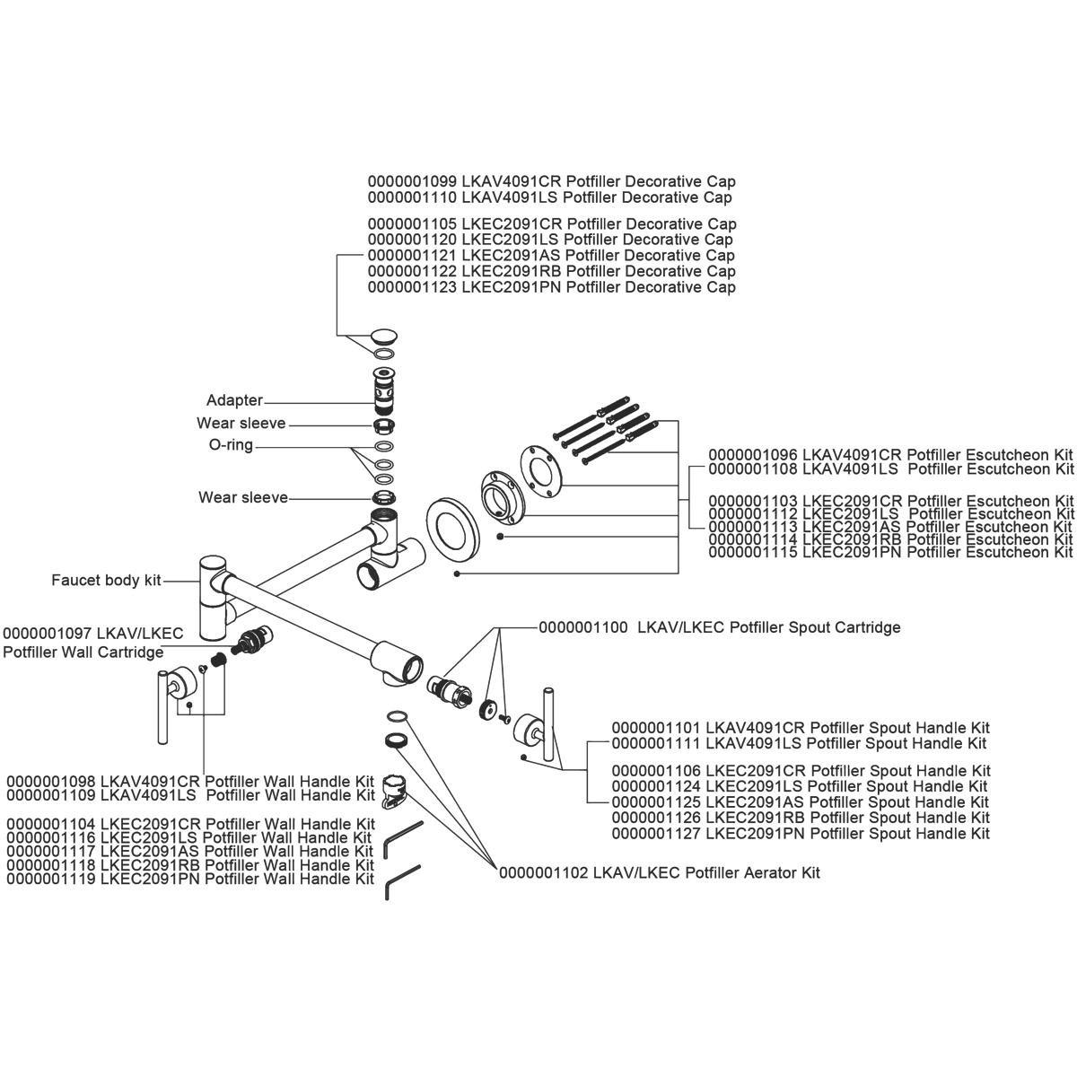 WALL MOUNT SINGLE HOLE POT FILLER KITCHEN FAUCET WITH LEVER HANDLES BLACK STAINLESS 