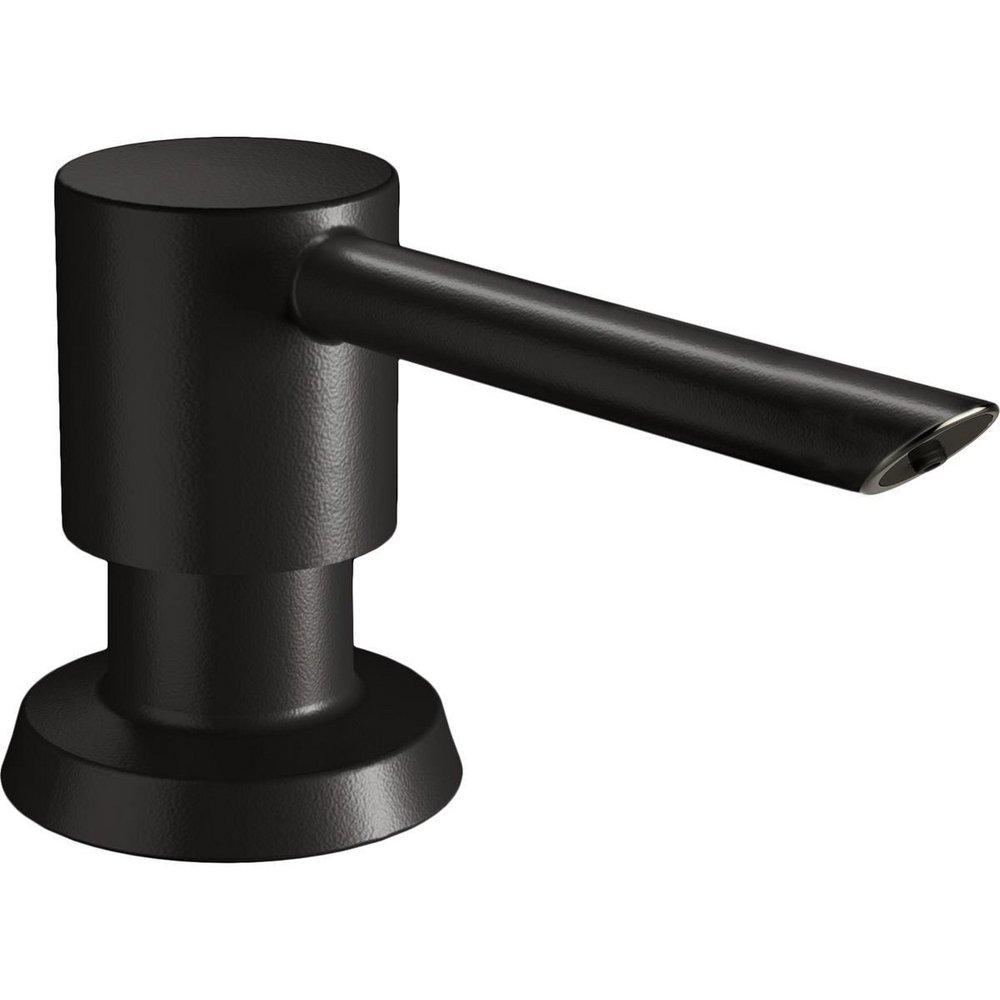 Elkay Matte Black Brass Deck Mount Soap & Lotion Dispenser 