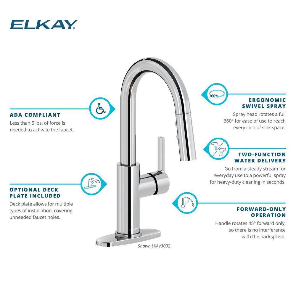 Single Handle Lever Bar Faucet in Lustrous Steel 