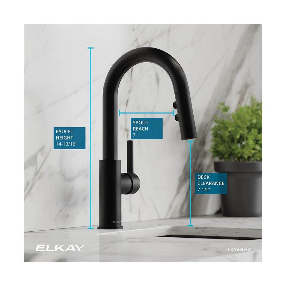 Elkay Matte Black Single Handle Bar Faucet 
