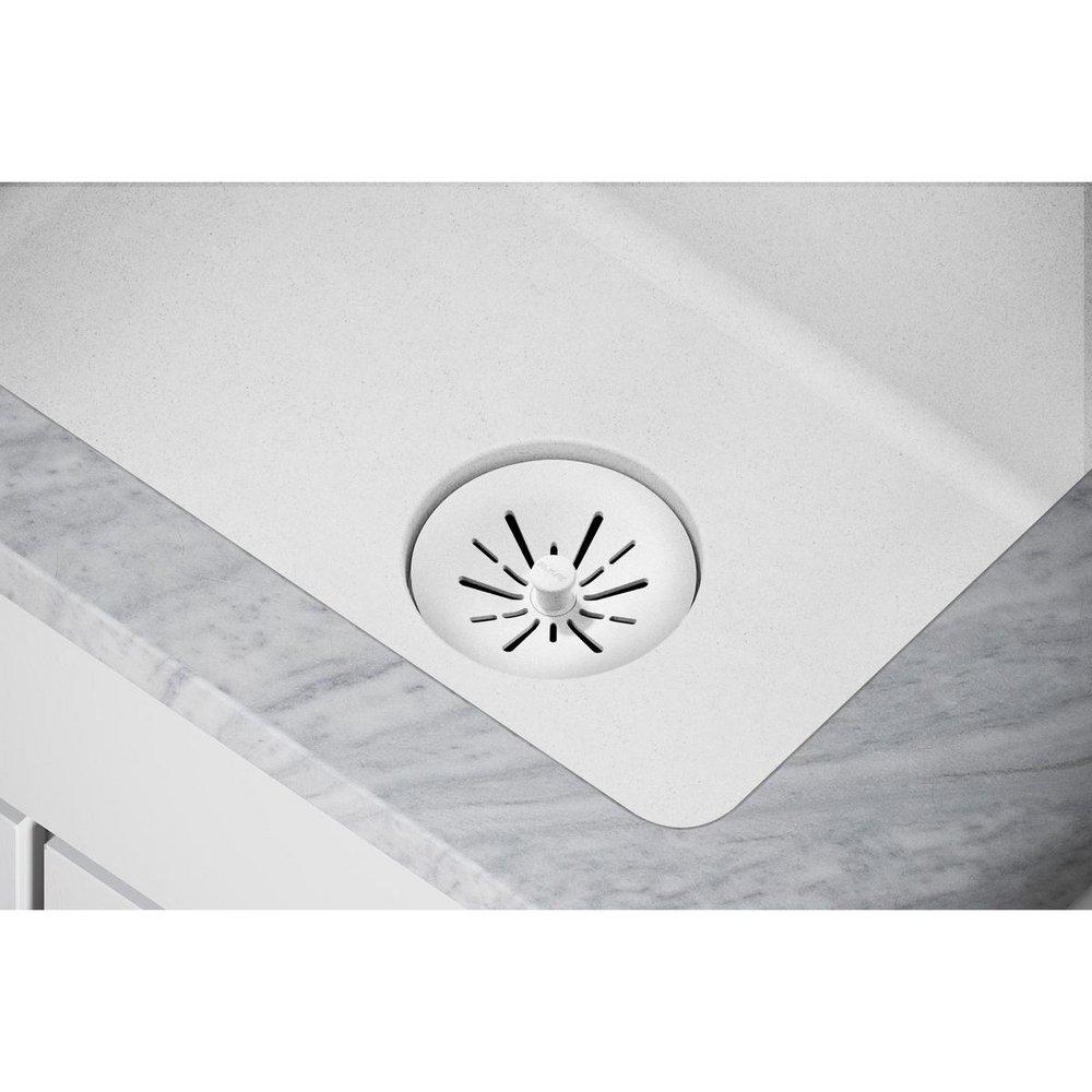 QUARTZ PERFECT DRAIN BASKET STRAINER ONLY - WHITE 