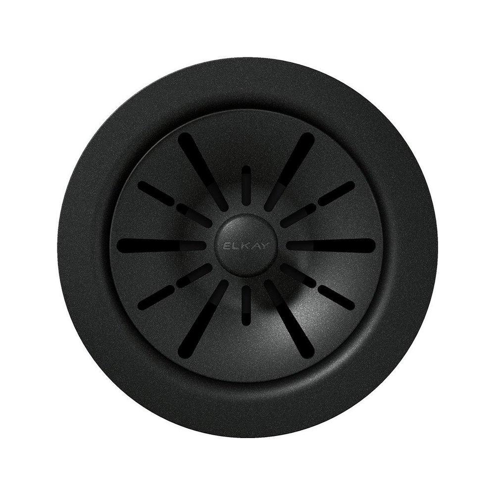 Elkay Charcoal Plastic Disposer Flange with Basket Strainer and Stopper 