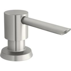 Deck Mount Plastic Soap Dispenser in Lustrous Steel