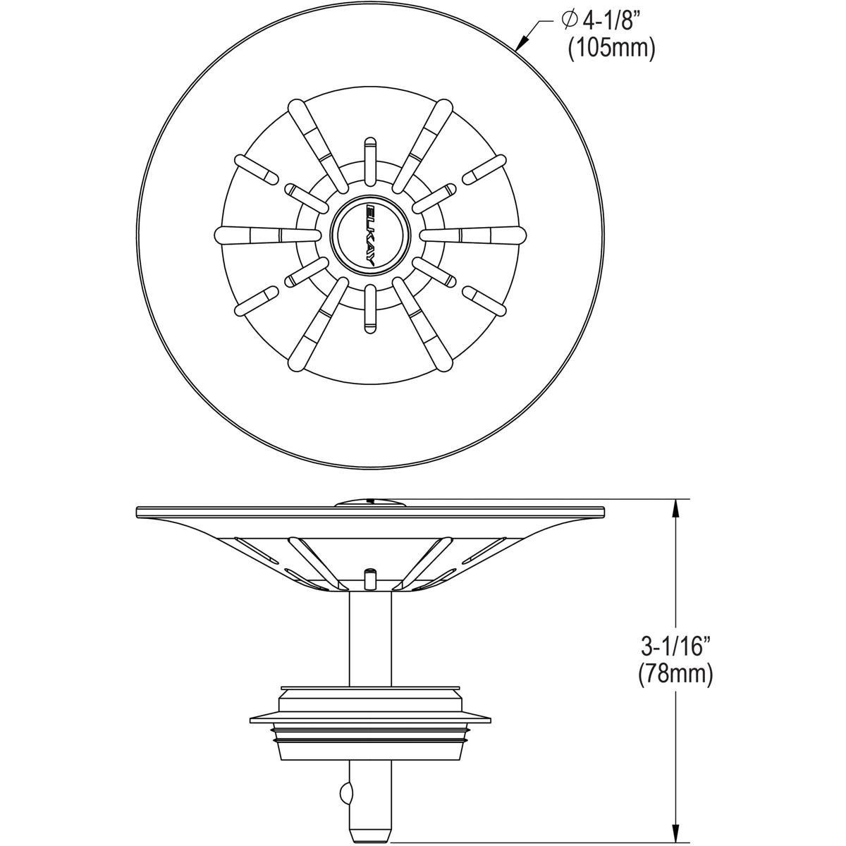 QUARTZ PERFECT DRAIN BASKET STRAINER ONLY - CAVIAR 