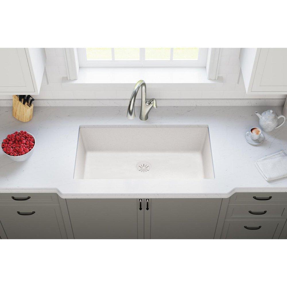 Perfect Drain 3-1/2" Disposer Flange with Removable Basket Strainer and Rubber Stopper in Ricotta 