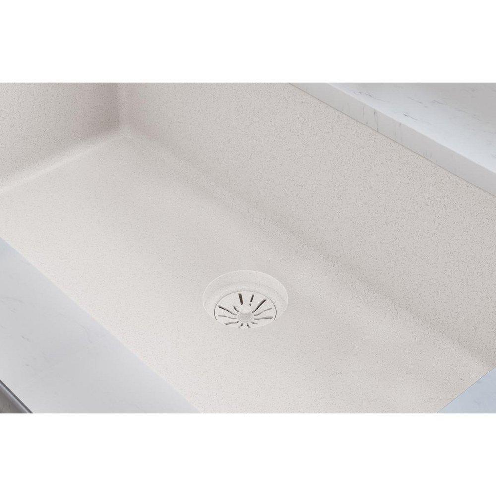 Perfect Drain 3-1/2" Disposer Flange with Removable Basket Strainer and Rubber Stopper in Ricotta 