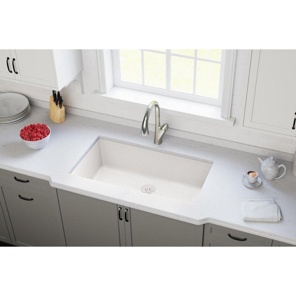 Perfect Drain 3-1/2" Disposer Flange with Removable Basket Strainer and Rubber Stopper in Ricotta 