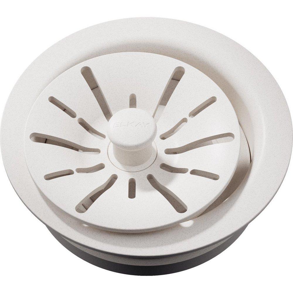 Perfect Drain 3-1/2" Disposer Flange with Removable Basket Strainer and Rubber Stopper in Ricotta 