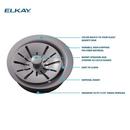 Elkay White Plastic Disposer Flange with Basket Strainer and Stopper 