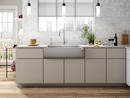 KOHLER Matte Grey 34 x 21-3/16 in. No-Hole Composite Single Bowl Farmhouse and Undermount Kitchen Sink 