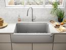 KOHLER Matte Grey 34 x 21-3/16 in. No-Hole Composite Single Bowl Farmhouse and Undermount Kitchen Sink 