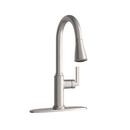 PROFLO&reg; Brushed Nickel Single Handle Pull Down Kitchen Faucet 