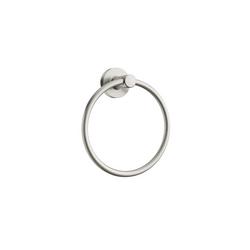 Round Closed Towel Ring in Brushed Nickel