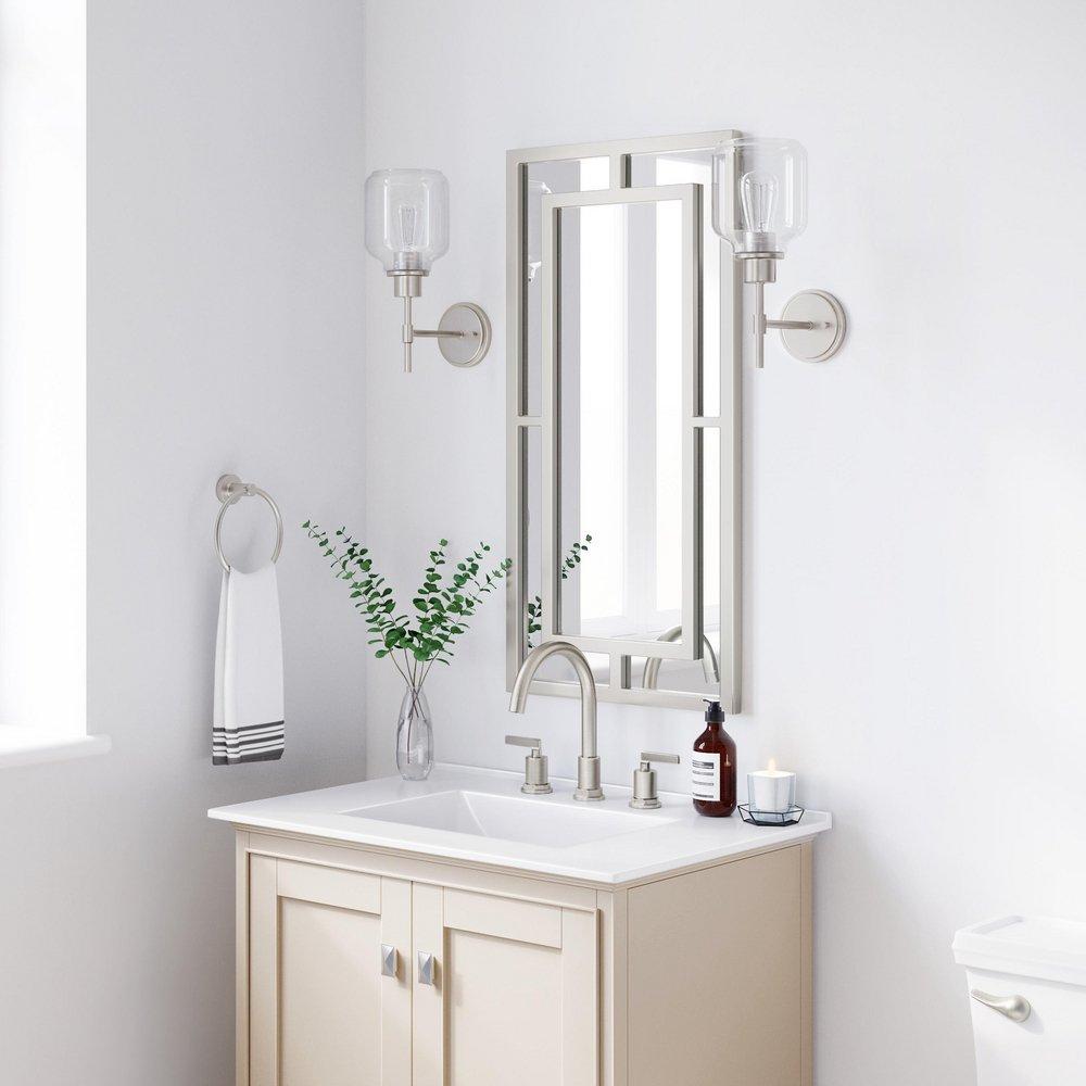 PROFLO&reg; Brushed Nickel Round Closed Towel Ring 