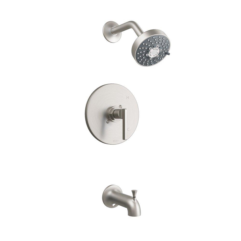 PROFLO&reg; Brushed Nickel Single Handle Bathtub & Shower Faucet Trim Only 