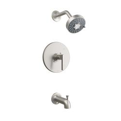 Single Handle Multi Function Bathtub & Shower Faucet in Brushed Nickel