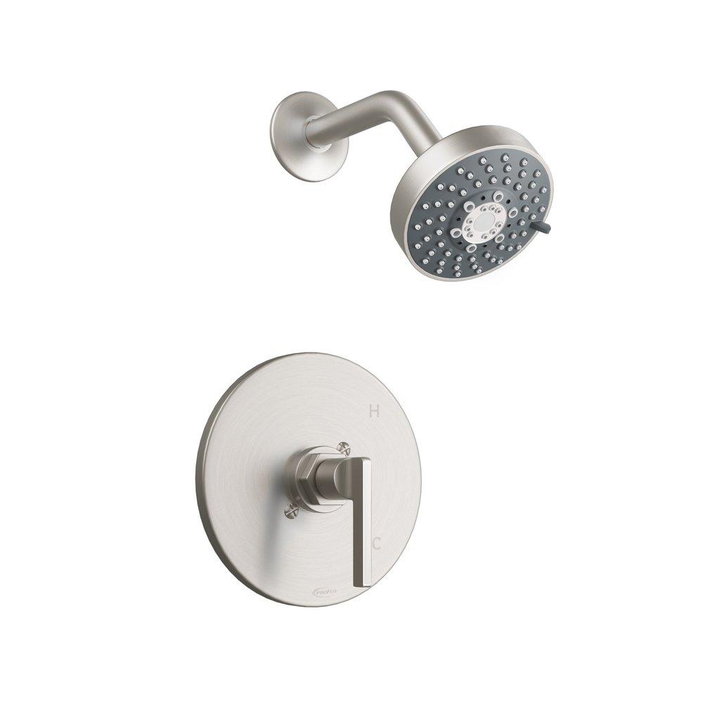 PROFLO® PVD Brushed Nickel Single Handle Multi Shower Faucet Trim Only 