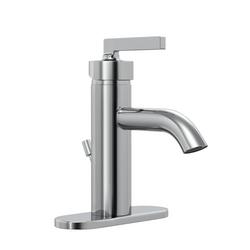 Single Handle Monoblock Bathroom Sink Faucet in Polished Chrome