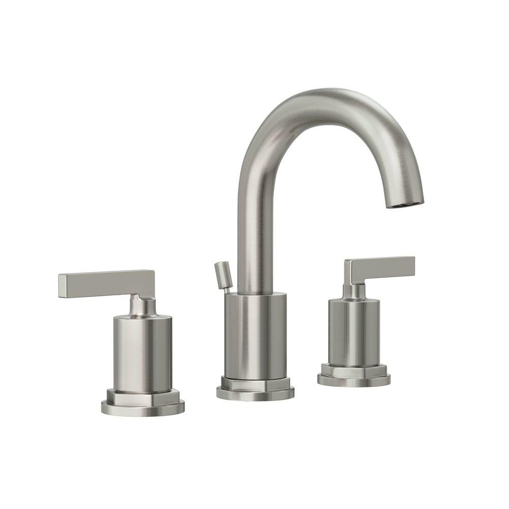 PROFLO&reg; Brushed Nickel Two Handle Widespread Bathroom Sink Faucet Lever Handle 