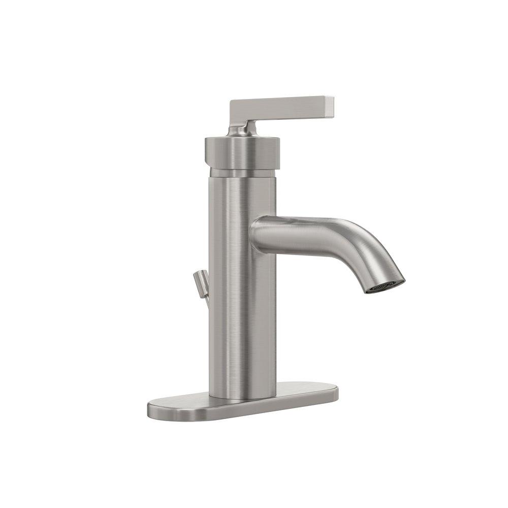 PROFLO® Brushed Nickel Single Handle Monoblock Bathroom Sink Faucet Lever Handle 