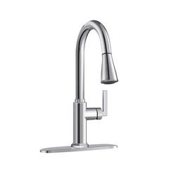 Single Handle Pull Down Kitchen Faucet in Polished Chrome