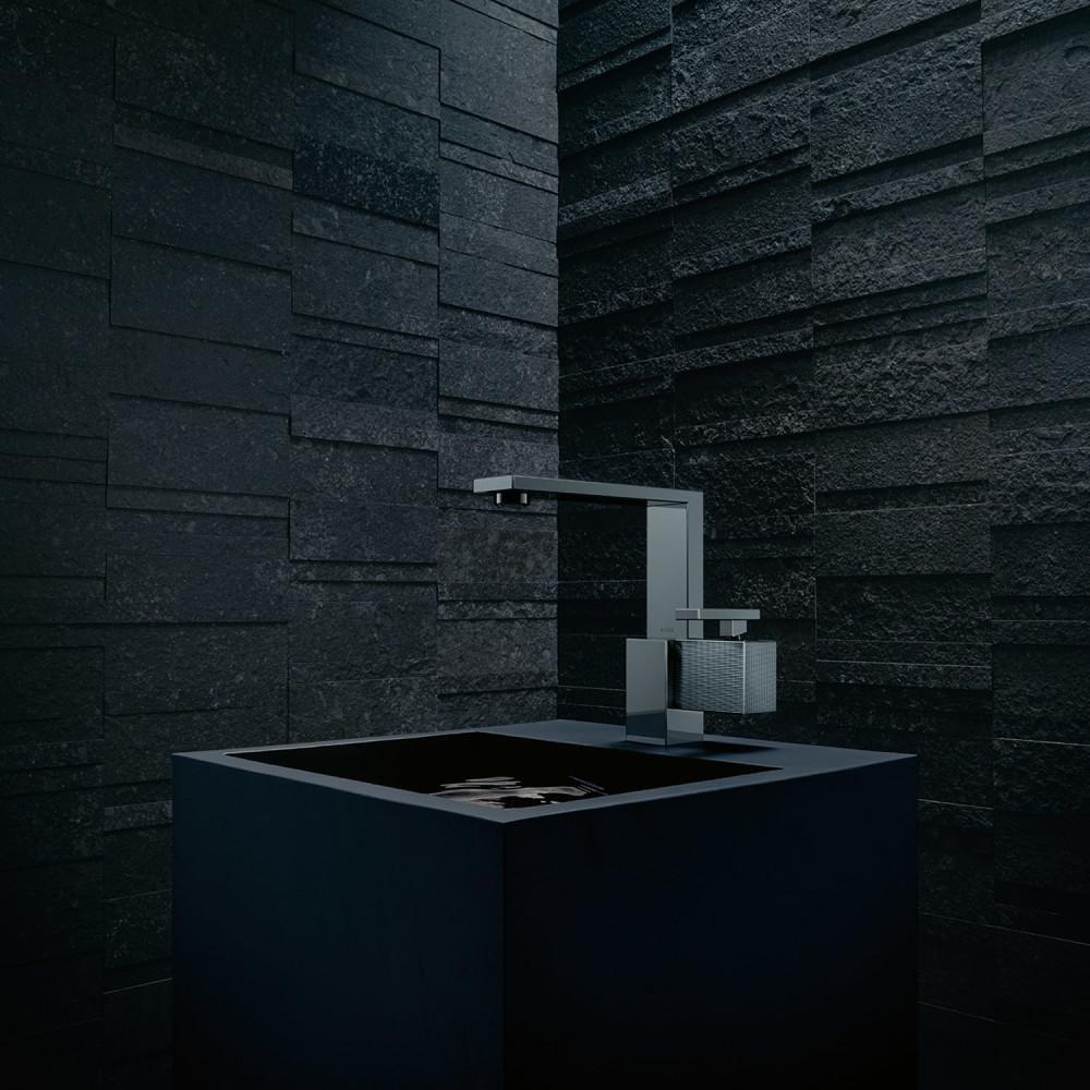 Single Handle Monoblock Bathroom Sink Faucet in Chrome 