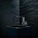 Single Handle Monoblock Bathroom Sink Faucet in Chrome 