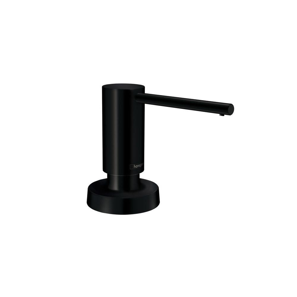 Hansgrohe Matte Black 16 oz. Deck Mount Metal Soap Dispenser 