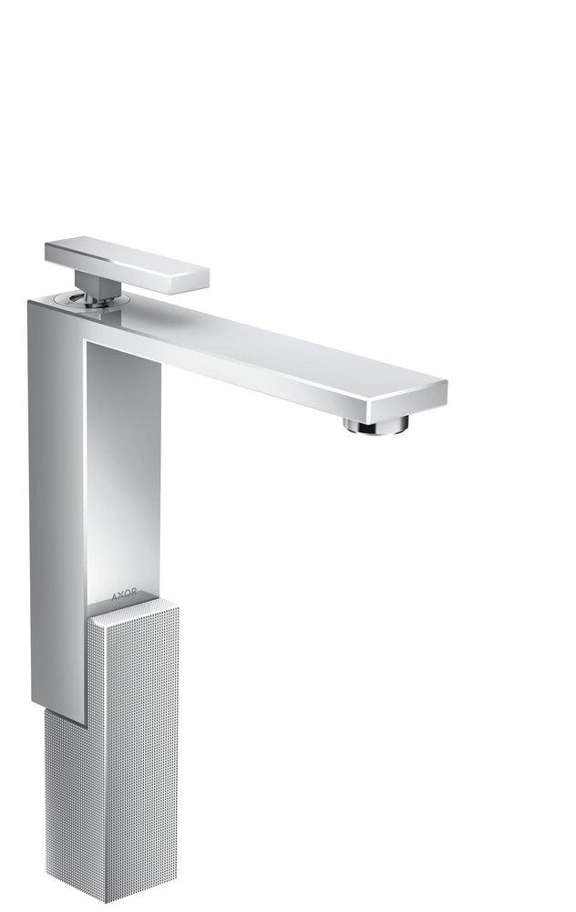 Single Handle Monoblock Bathroom Sink Faucet in Chrome 