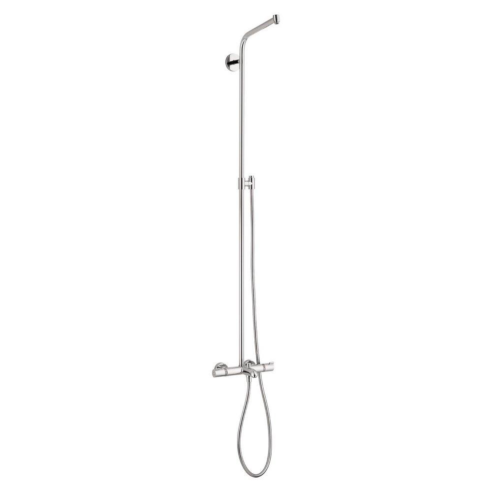 CROMETTA SHOWERPIPE WITHOUT SHOWER COMPONENTS WITH TUB FILLER IN CHROME 