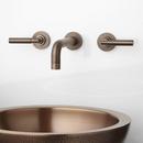 Two Handle Wall Mount Widespread Bathroom Sink Faucet in Oil Rubbed Bronze