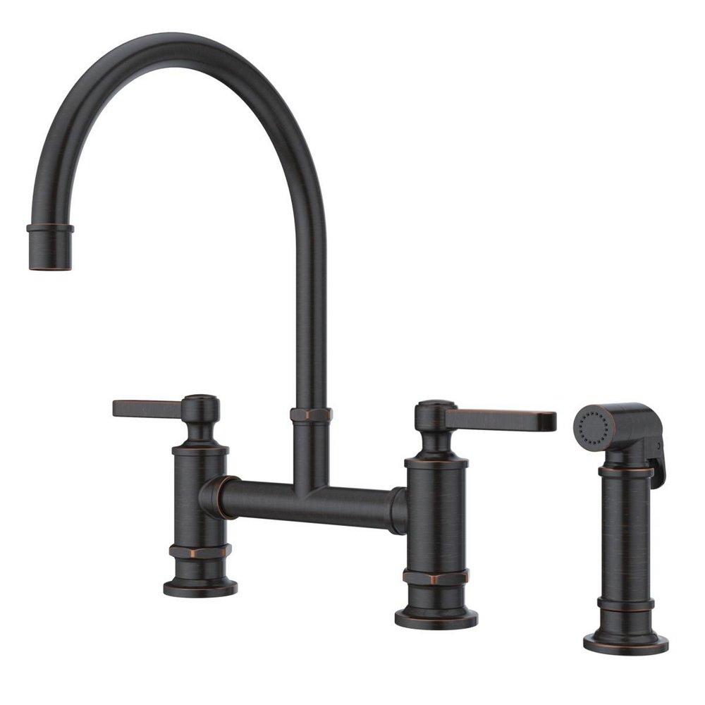 Pfister Tuscan Bronze Two Handle Bridge Kitchen Faucet 