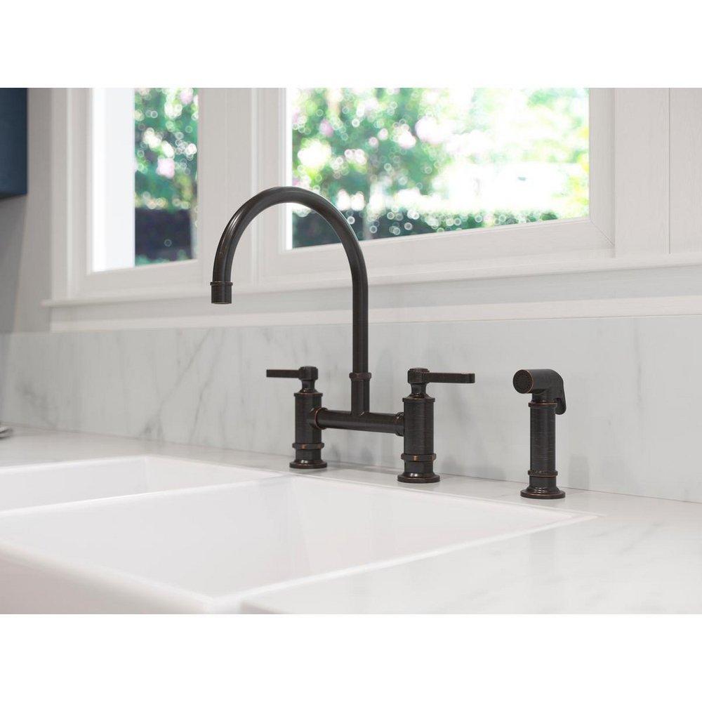 Pfister Tuscan Bronze Two Handle Bridge Kitchen Faucet 