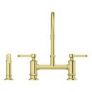Pfister Brushed Gold Two Handle Bridge Kitchen Faucet 