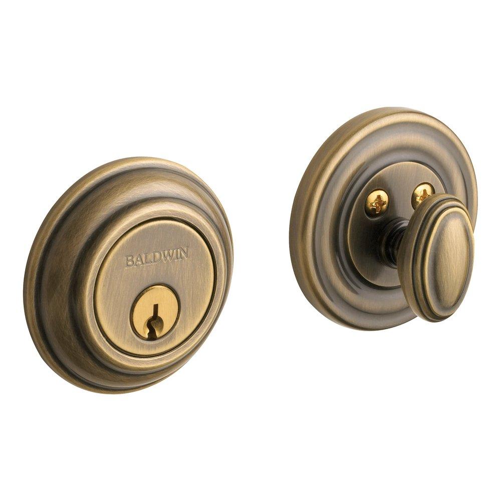 Baldwin Hardware Satin Brass Forged Brass Deadbolt Lock 