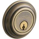 Forged Brass Deadbolt Lock in Satin Brass/Black