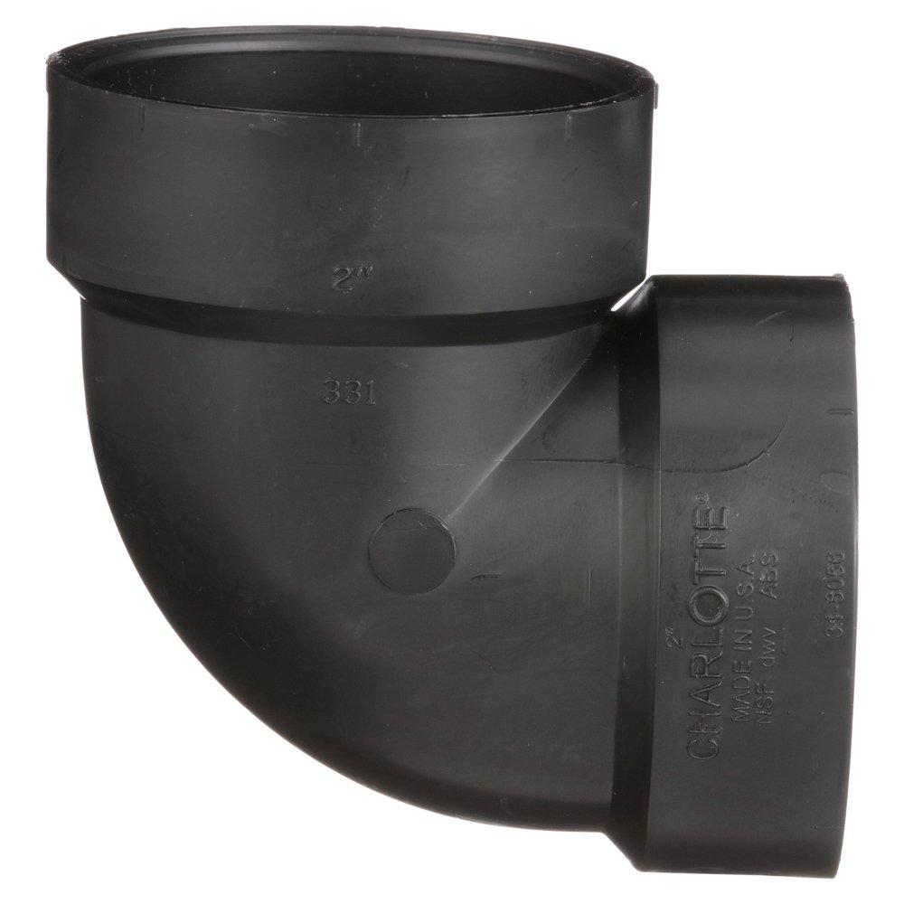 Black ABS DWV 90° Vent Elbow 