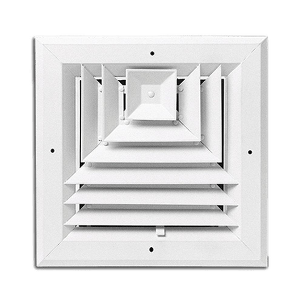 Metal Fab White Residential Ceiling Diffuser in White Aluminum 