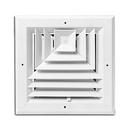 Metal Fab White Residential Ceiling Diffuser in White Aluminum 