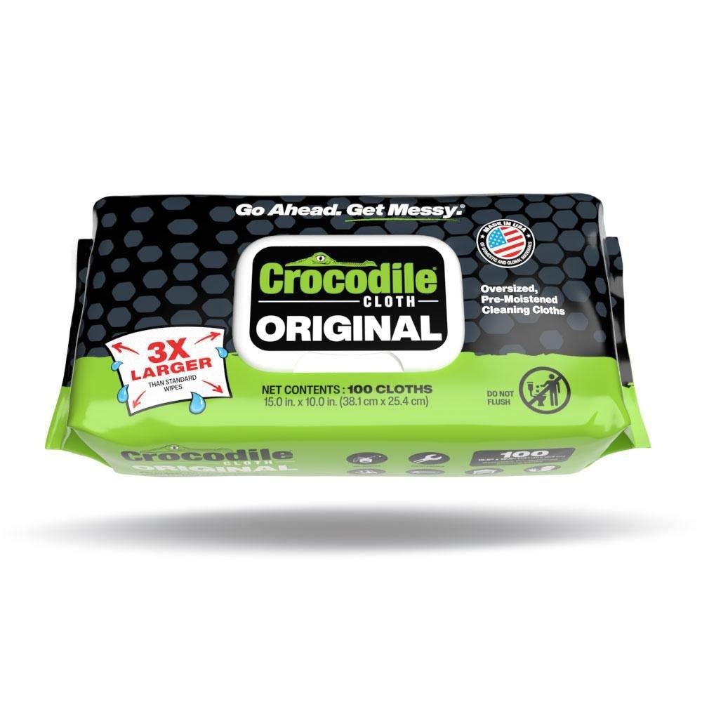 Crocodile Cloth&reg; White 25 cm x 38 cm Microfiber Cloth (Pack of 100) 