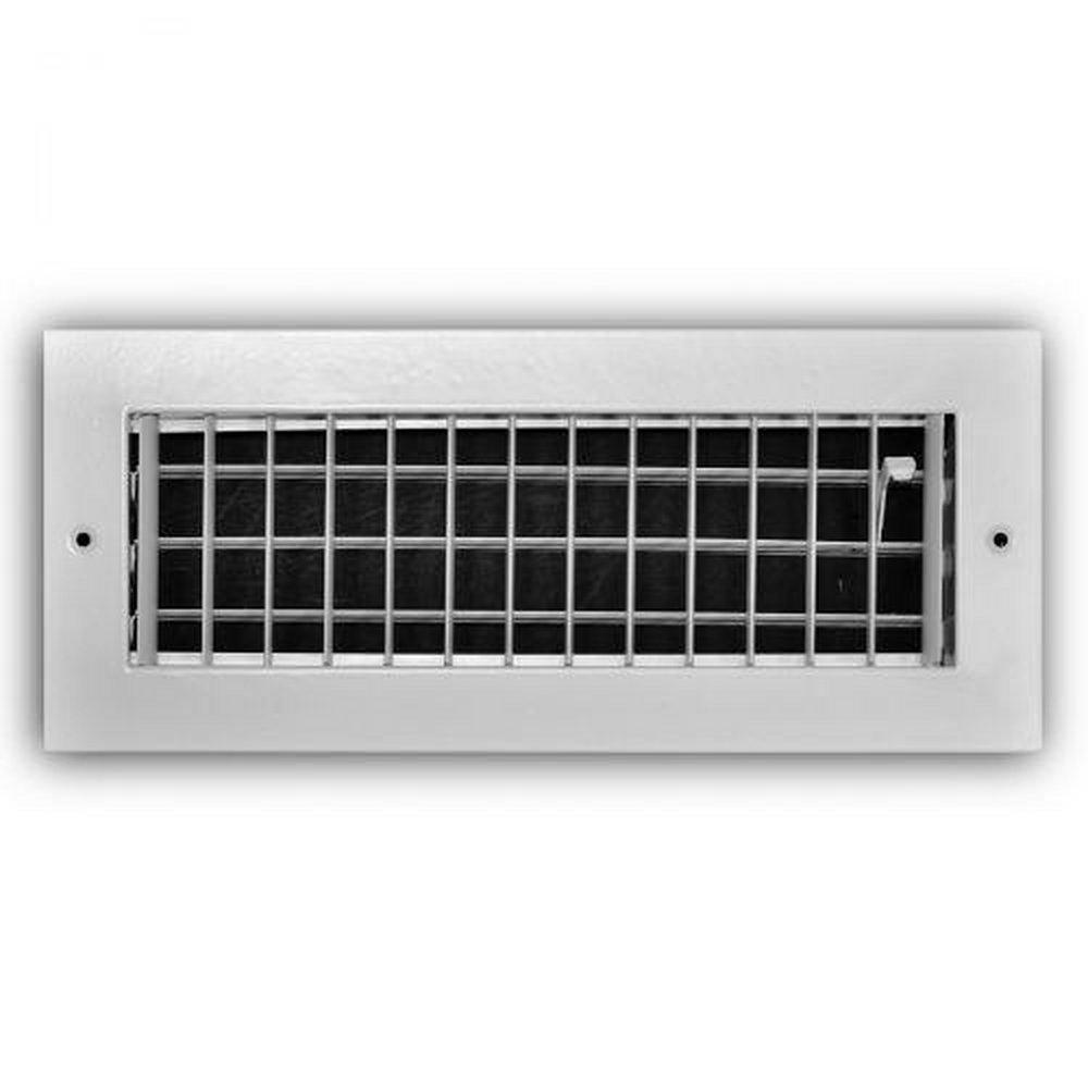 T.A. Industries White 4 in. Commercial and Residential Ceiling & Sidewall Register White 1-way Aluminum 
